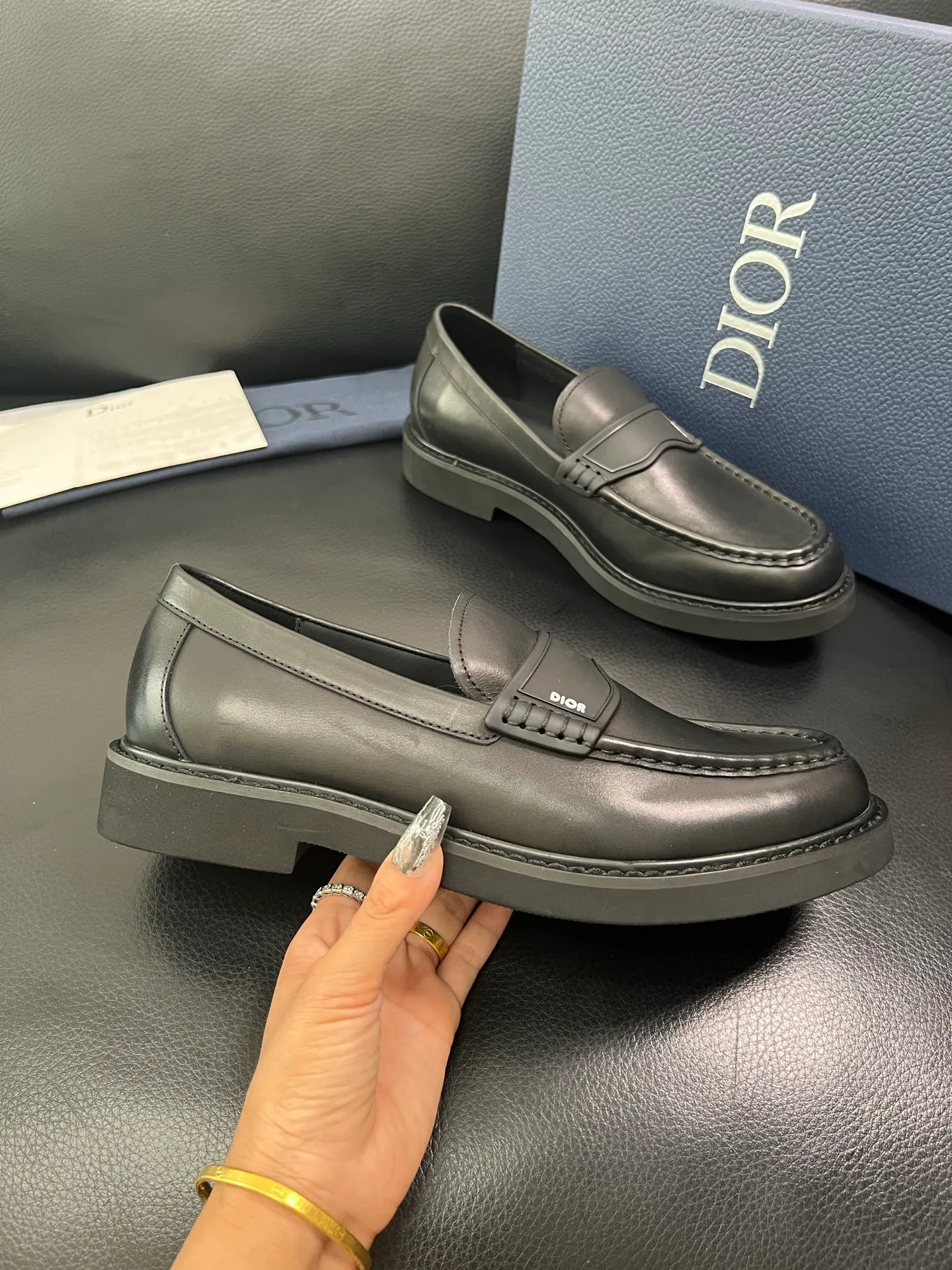Men's men's shoes💰860 Dior top crafts Dior counter synchronization, original factory configuration, original cowhide fabric imported from Italy, breathable and comfortable imported water-dyed cow lining, sole: original factory special supply original sole super comfortable, original factory with single goods high quality, you can enter and exit the counter at will, welcome to compare counter synchronization, code number 39-44 (order 38 45) 85853